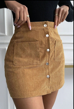 Load image into Gallery viewer, Corduroy Mini Skirt
