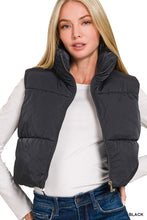 Load image into Gallery viewer, Cropped Puffer Vest
