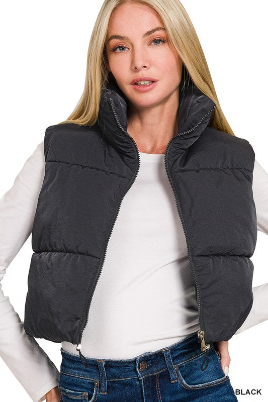 Cropped Puffer Vest