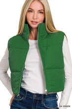 Load image into Gallery viewer, Cropped Puffer Vest
