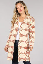 Load image into Gallery viewer, Hooded Abstract Cardigan Sweater
