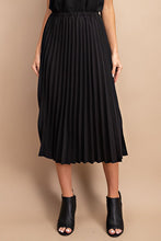 Load image into Gallery viewer, Pleated Midi Skirt in Black
