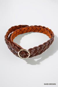 Braided Belt with Gold Buckle