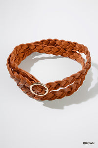 Braided Belt with Gold Buckle