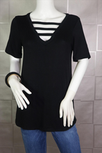 Load image into Gallery viewer, V-Neck Top with Strapped Front Detail
