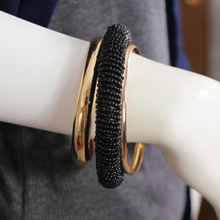 Load image into Gallery viewer, Bangle Set in Black and Gold
