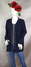 Load image into Gallery viewer, Snap Button Cardigan In Curvy Sizing
