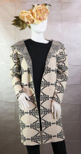 Load image into Gallery viewer, Hooded Abstract Cardigan Sweater
