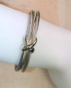 Cable Bracelet with X Accent