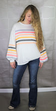 Load image into Gallery viewer, Multi Color Stripe Print Top
