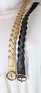 Braided Belt with Gold Buckle