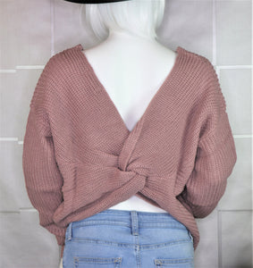 Twisted Back Sweater