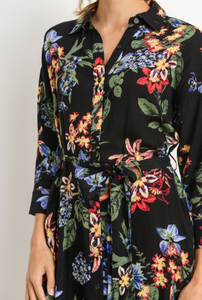 Floral Shirt Dress