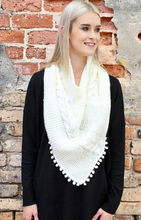 Load image into Gallery viewer, Loop Scarf With Pop Pom Trim
