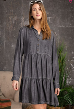 Load image into Gallery viewer, Washed Denim Shirt Dress
