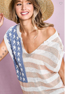 American Flag Sweater