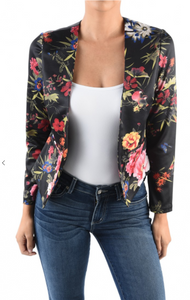 Floral Cropped Blazer