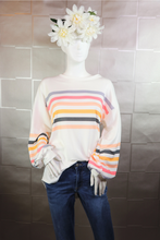 Load image into Gallery viewer, Multi Color Stripe Print Top
