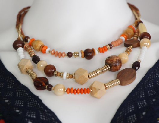 Wooden Beaded Necklace