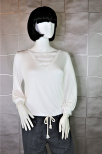 V-Neck Cut Out Top